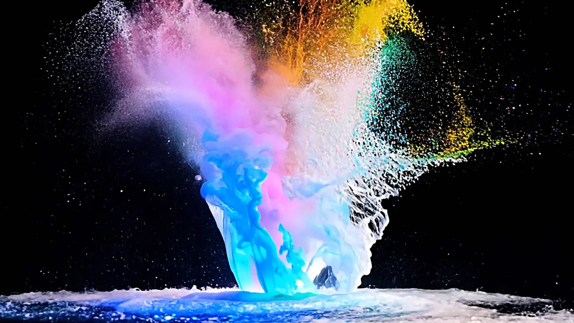 Colorful Particle Explosion Overlay Creative Video Projects